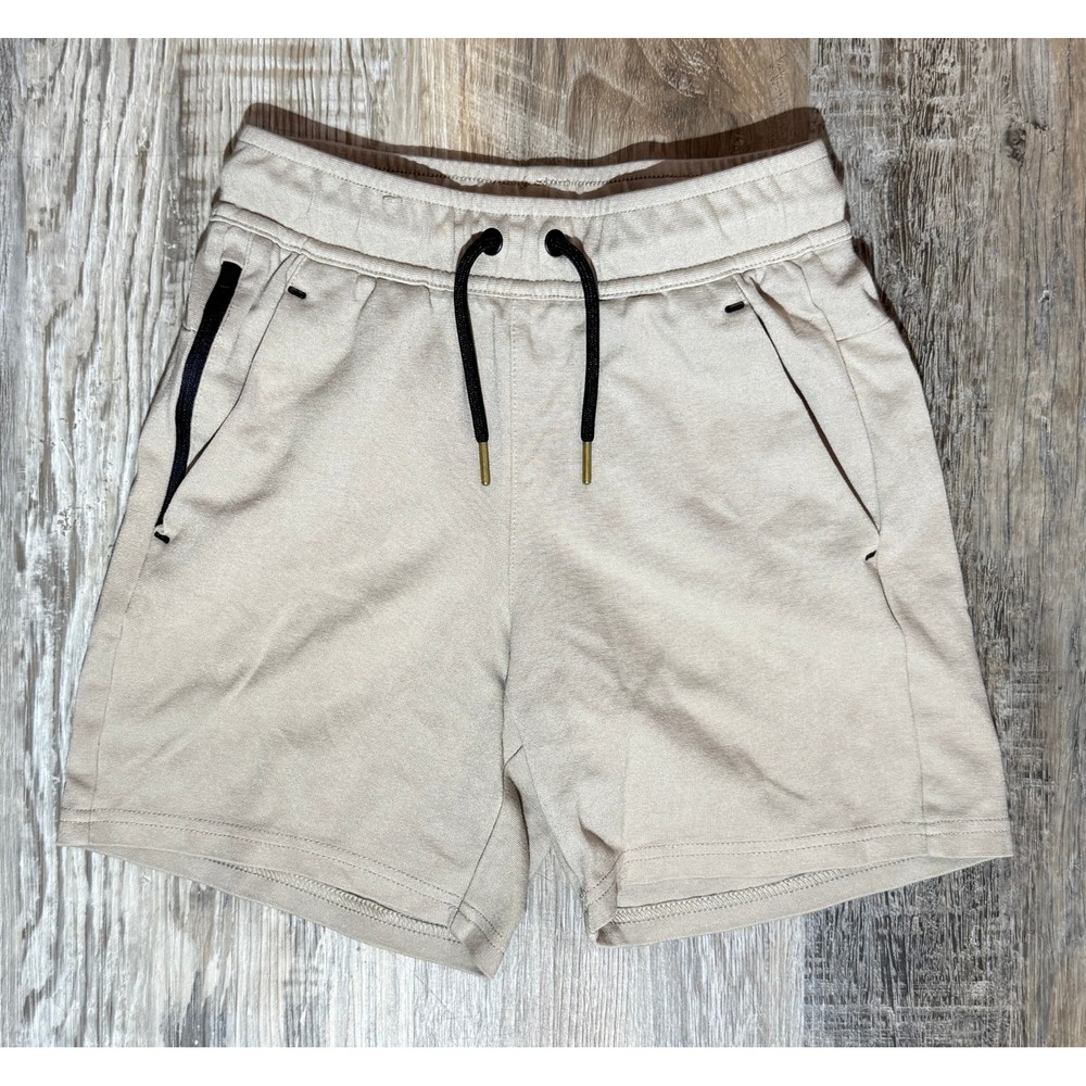 Members Mark Luxe Short Boys Size M 8 Tan Khaki Athletic Drawstring Shorts
